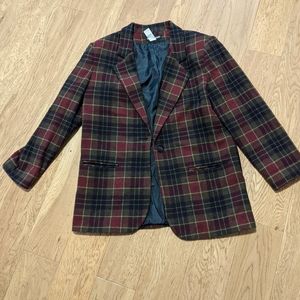 Wool coat blazer pea coat vintage